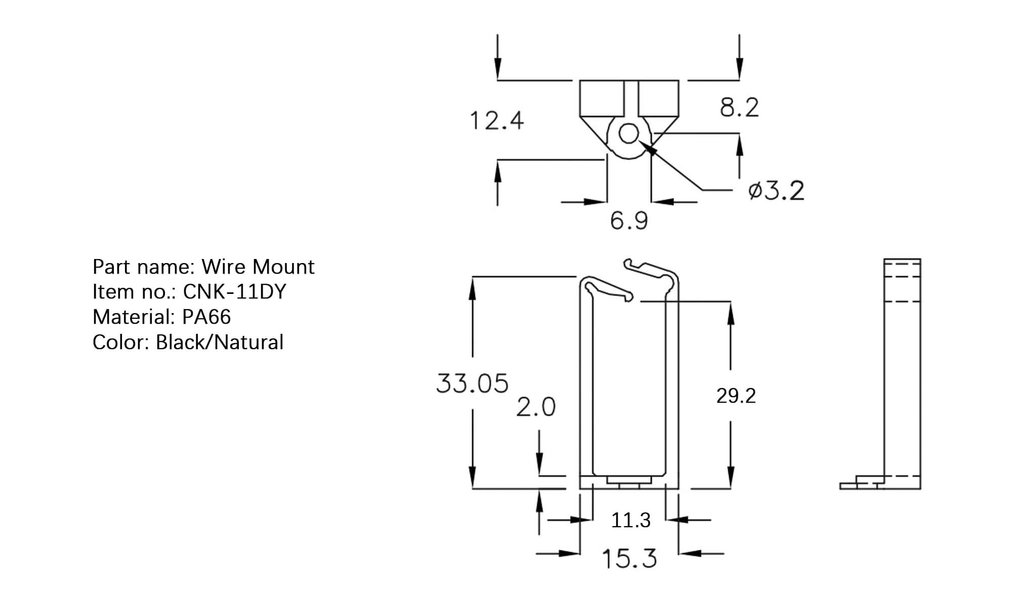 Plastic Wire Mount CNK-11DY